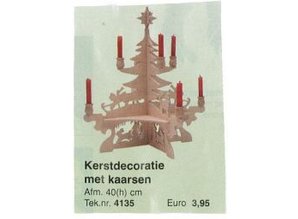 Bouwtekening kerstdecoratie met kaarsen