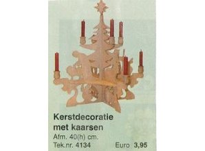 Bouwtekening kerstdecoratie met kaarsen