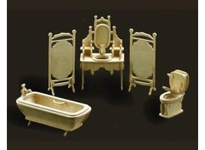 Woodcraft Poppenhuis meubels Badkamer