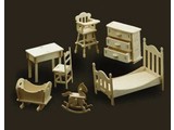 Woodcraft Poppenhuis meubels kinderkamer