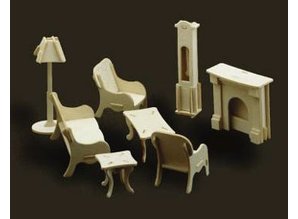 Woodcraft Poppenhuis meubels woonkamer