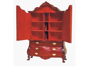 Euromini's Poppenhuiskast, mahonie