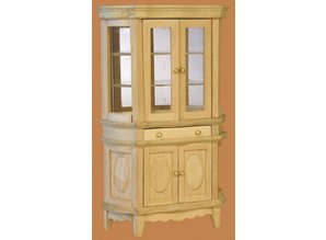 Euromini's Vitrinekast met spiegelwand, blankhout