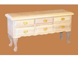 Euromini's Queen Anne commode, blankhout