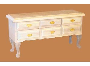 Euromini's Queen Anne commode, blankhout