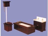 Euromini's Victoriaanse badkamer 3-delig, mahonie