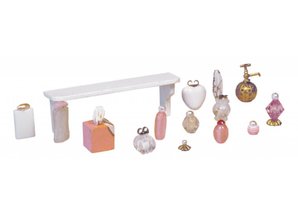 Euromini's Wandplankje met parfumflesjes, 14-delig