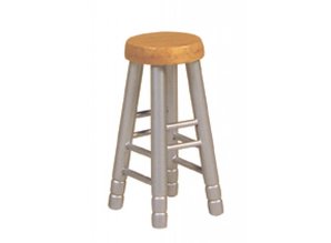 Deluxe Collection Barkruk, grijs/ eiken