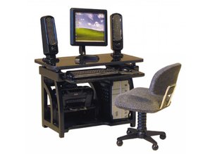 Euromini's Bureau met bureaustoel, printer en computerset