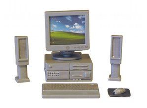 Euromini's Computerset, 6-delig, zilvergrijs