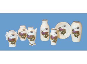 Euromini's Vazen en schaal, per 7