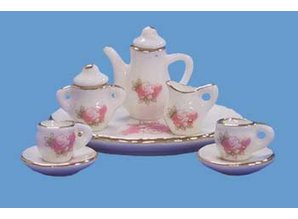 Euromini's Theeservies met bloem, 10-delig