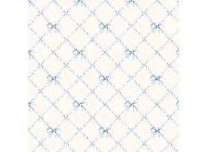 Euromini's Butterflytie, blue on ivory