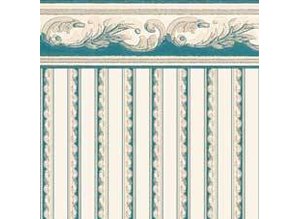 Euromini's Crest, aquamarine on beige