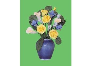 Euromini's Porseleinen vaas met bloemen
