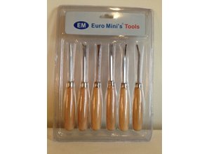 Euromini's EM8748 houtsnij- en gutsen set 6-delig